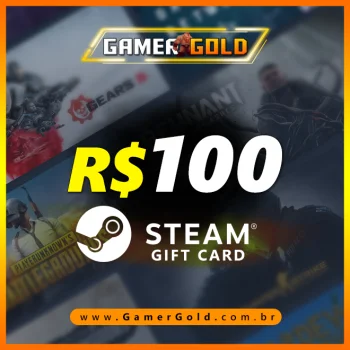 Steam Cartão Pré-Pago Wallet Key - R$ 100 Reais Crédito Card - DFG