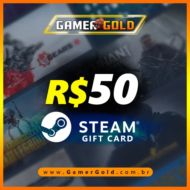 Comprar Cartão Steam Pré Pago R$ 50 Reais